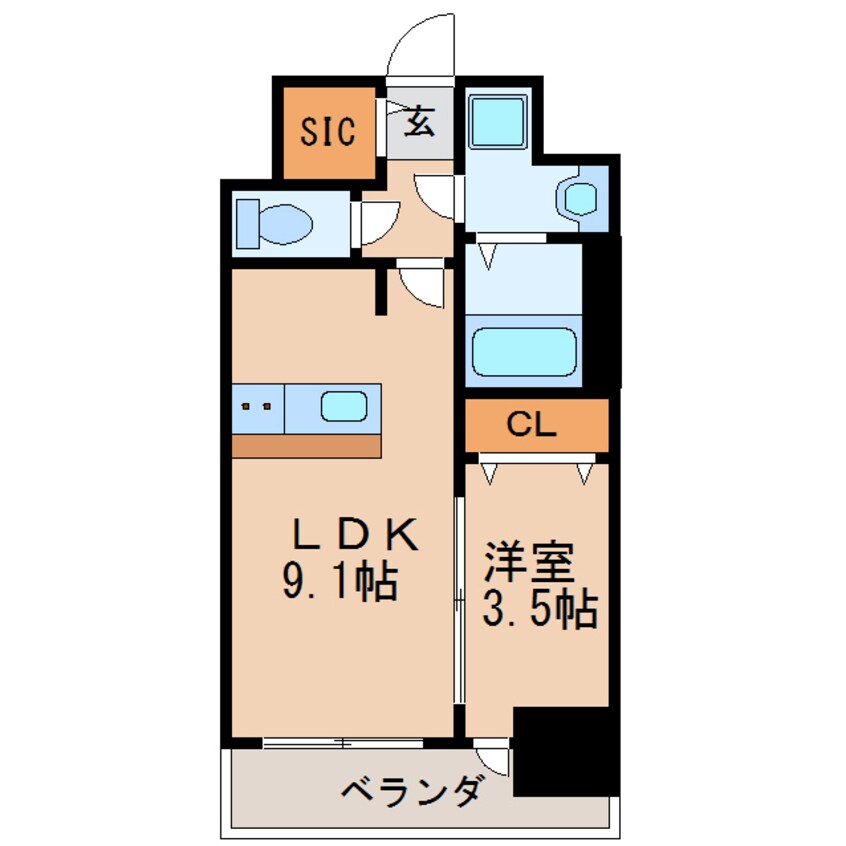 間取図 プレサンス葵デュリス