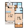 アルカンシエル泉 1LDKの間取り