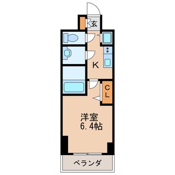 間取図 名古屋市営地下鉄名城線/矢場町駅 徒歩7分 3階 築5年