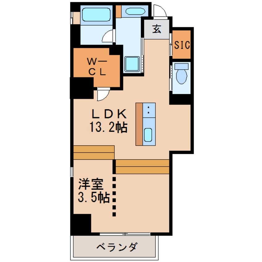 間取図 名古屋市営地下鉄東山線/新栄町駅 徒歩6分 4階 築3年