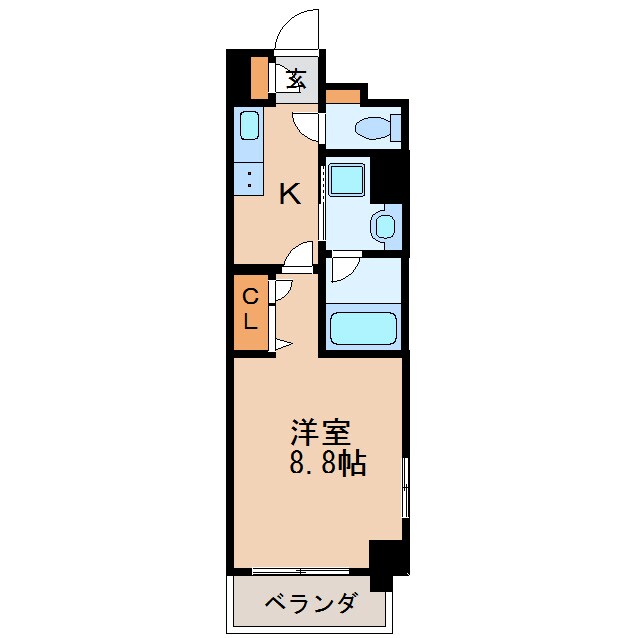間取り図 名古屋市営地下鉄桜通線/高岳駅 徒歩5分 5階 築3年
