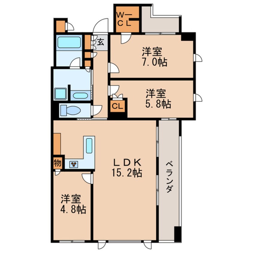 間取図 ル・シェモア久屋大通公園