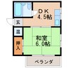 名古屋市営地下鉄名城線/矢場町駅 徒歩6分 5階 築47年 1DKの間取り