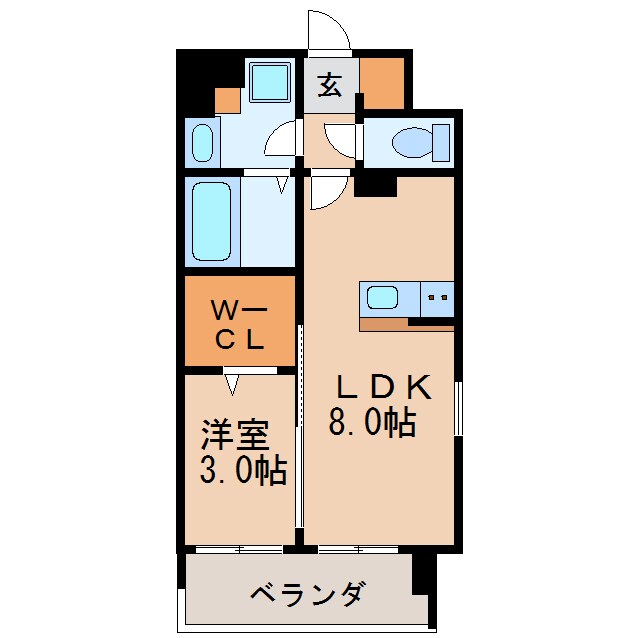 間取り図 デュオフラッツ栄