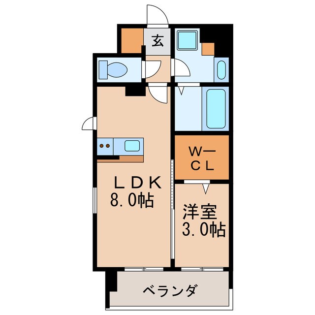 間取り図 名古屋市営地下鉄名城線/矢場町駅 徒歩6分 4階 築3年