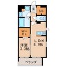 デュオフラッツ栄 1LDKの間取り