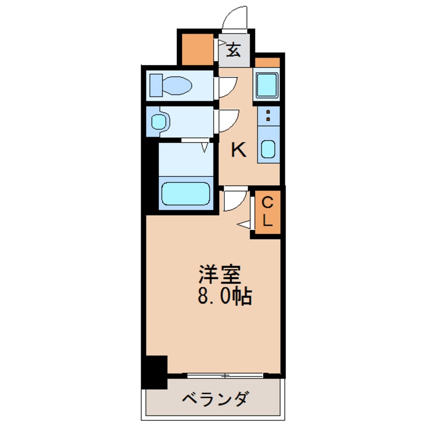 間取図 名古屋市営地下鉄桜通線/高岳駅 徒歩8分 2階 築2年