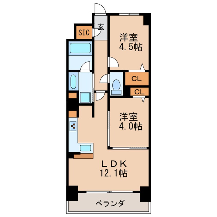 間取図 プレサンスロジェ栄ザ・レジデンス