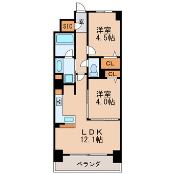 間取図 プレサンスロジェ栄ザ・レジデンス