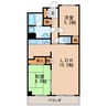 名古屋市営地下鉄桜通線/車道駅 徒歩6分 5階 築23年 2LDKの間取り