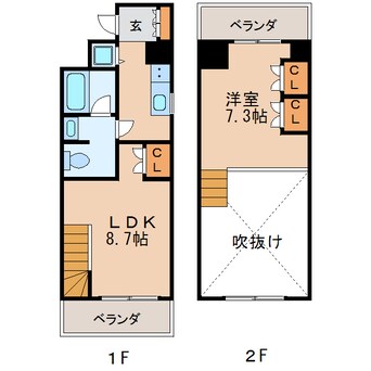 間取図 名古屋市営地下鉄名城線/久屋大通駅 徒歩5分 13-14階 築18年