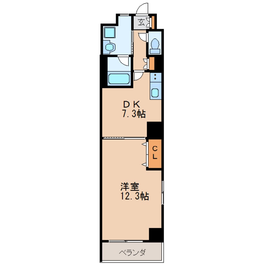 間取図 名古屋市営地下鉄名城線/矢場町駅 徒歩5分 9階 築19年