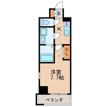 間取図 名古屋市営地下鉄東山線/新栄町駅 徒歩8分 4階 築2年