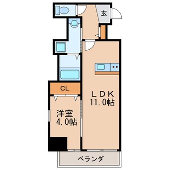 間取図 名古屋市営地下鉄桜通線/丸の内駅 徒歩3分 3階 築1年