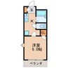 アルターク橦木 1Kの間取り