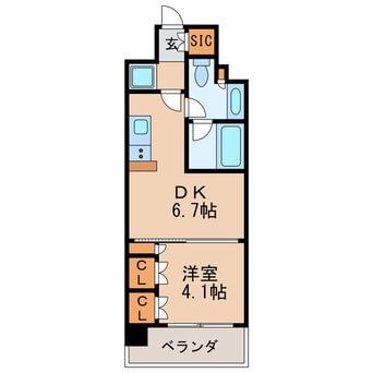 間取図 名古屋市営地下鉄東山線/新栄町駅 徒歩10分 6階 築1年