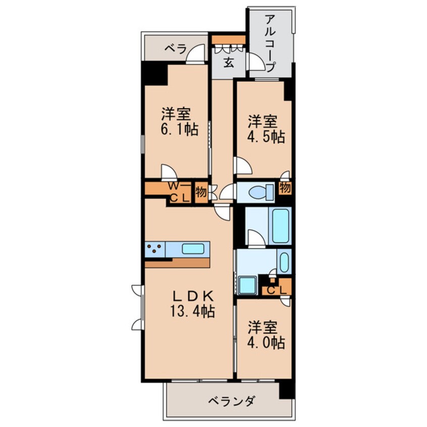 間取図 GRANPASEO丸の内