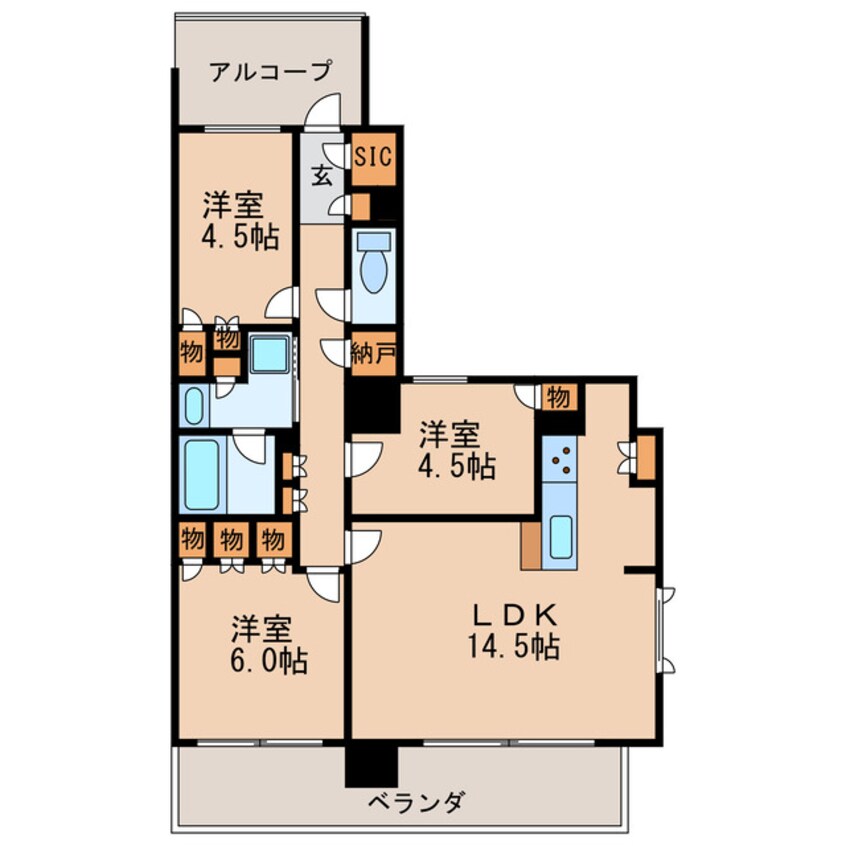 間取図 GRANPASEO丸の内