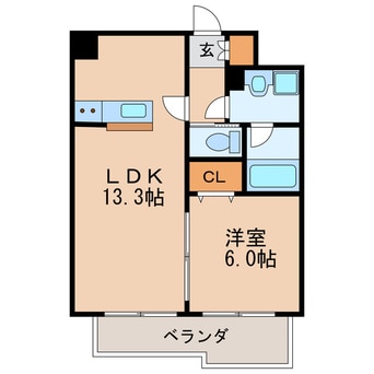 間取図 名古屋市営地下鉄桜通線/車道駅 徒歩10分 2階 築1年