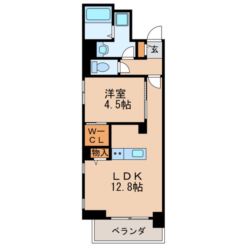 間取図 名古屋市営地下鉄名城線/久屋大通駅 徒歩6分 14階 築1年