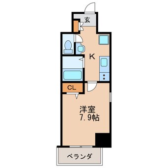 間取図 名古屋市営地下鉄東山線/栄駅 徒歩5分 2階 築1年