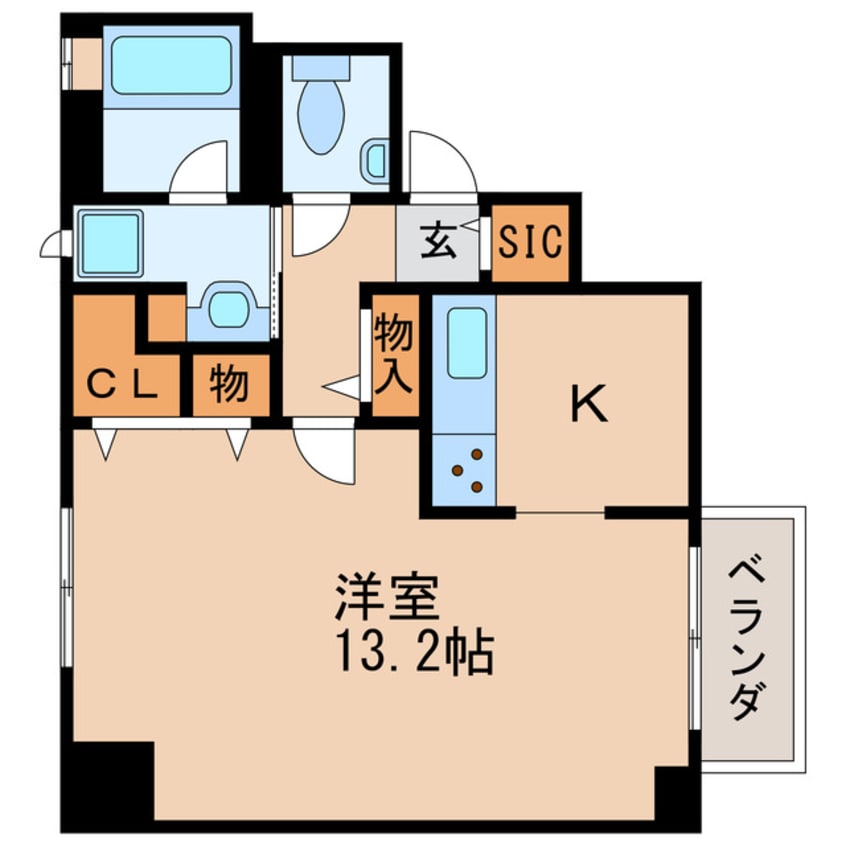 間取図 名古屋市営地下鉄東山線/新栄町駅 徒歩6分 8階 築12年