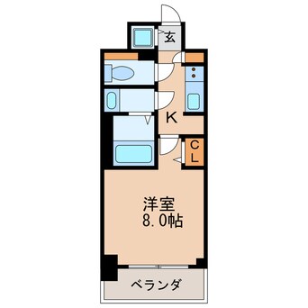 間取図 名古屋市営地下鉄東山線/新栄町駅 徒歩8分 9階 築1年