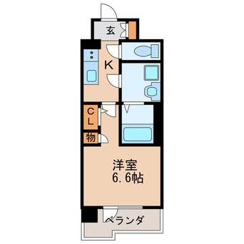 間取図 名古屋市営地下鉄東山線/新栄町駅 徒歩5分 8階 築1年