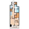 エステムコート名古屋新栄Ⅴラポール 1DKの間取り