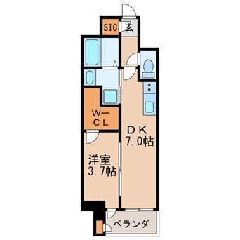 間取図 名古屋市営地下鉄東山線/新栄町駅 徒歩5分 10階 築1年