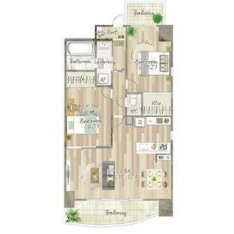 間取図 名古屋市営地下鉄名城線/矢場町駅 徒歩7分 7階 築13年