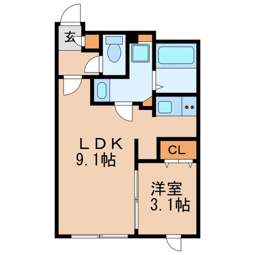 間取図 名鉄瀬戸線/東大手駅 徒歩5分 4階 築1年