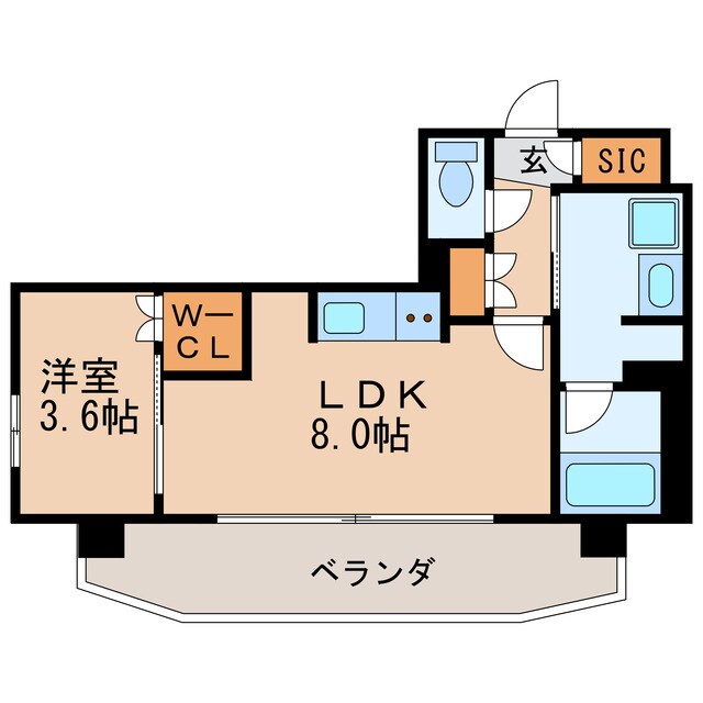 間取り図 名古屋市営地下鉄桜通線/車道駅 徒歩1分 7階 築1年