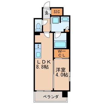 間取図 名古屋市営地下鉄桜通線/高岳駅 徒歩2分 4階 築1年