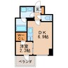 ディアレイシャス丸の内 1DKの間取り