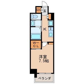 間取図 名古屋市営地下鉄桜通線/丸の内駅 徒歩3分 7階 1年未満