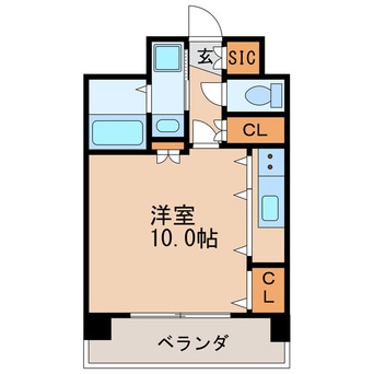 間取図 名鉄瀬戸線/森下駅 徒歩6分 10階 1年未満