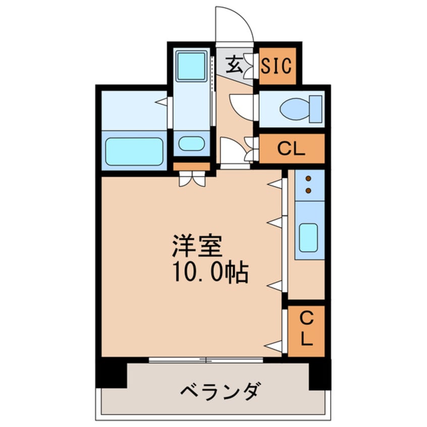 間取図 名鉄瀬戸線/森下駅 徒歩6分 10階 1年未満