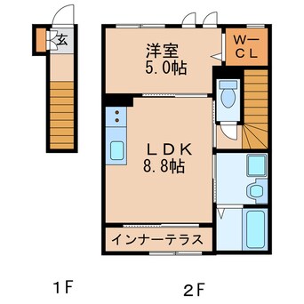間取図 名古屋市営地下鉄名城線/名城公園駅 徒歩3分 2階 築3年