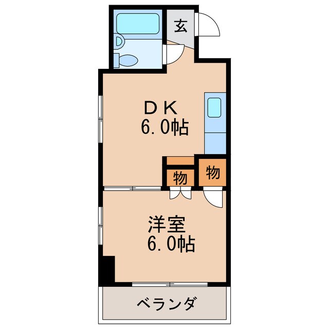 間取り図 名古屋市営地下鉄名城線/矢場町駅 徒歩6分 3階 築38年