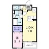 コウジィーコートIII 1LDKの間取り