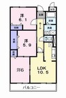 エスト京田辺 3LDKの間取り