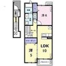 エスポワール梅美台 2LDKの間取り