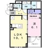 ブローテ 1LDKの間取り
