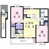 アルファコート 2LDKの間取り