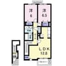 フォルトゥーナ 2LDKの間取り