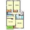 シャンテ西川 3LDKの間取り