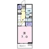 フレッシュリーII 1Kの間取り