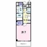 ヴィラフローラ 1Kの間取り