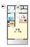 グランベル三山木 1Kの間取り